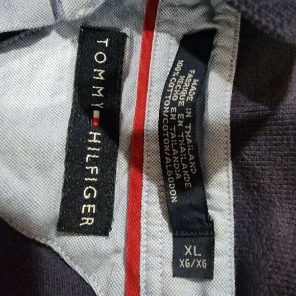 Vtg Tommy Hilfiger Polo Rugby Shirt Mens XL Embroidered Flag Y2k Preppy - Picture 16 of 16